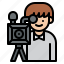 camera, man, news, recording, video 