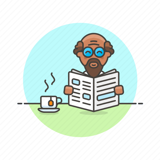 Newspaper, break, coffee, media, read, rest, man icon - Download on Iconfinder