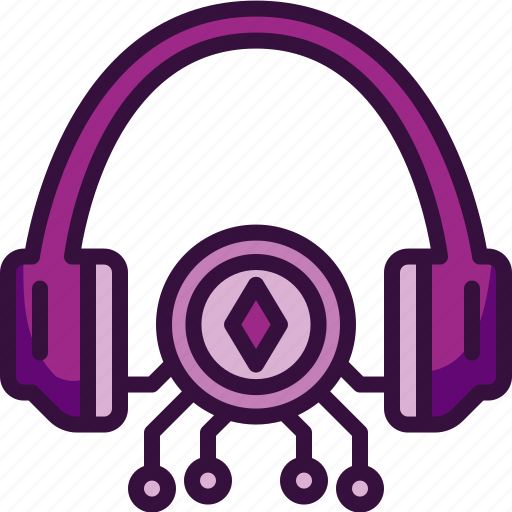 Music, nft, crypto, multimedia, token, digital, headphone icon - Download on Iconfinder