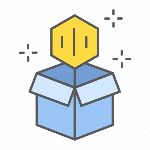 Open, cardboard, box, nft, non, fungible, token icon - Download on Iconfinder