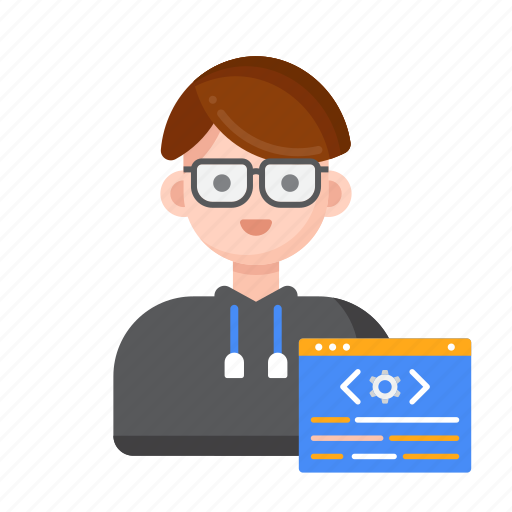 Dev, developer, male, coding icon - Download on Iconfinder