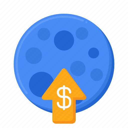 Moon, price, arrow, profit icon - Download on Iconfinder