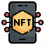 mobile, nft, digital, crypto, smartphone icon 
