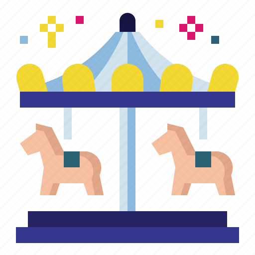Carousel, circus, fun, fairground, amusement, park, happy icon - Download on Iconfinder