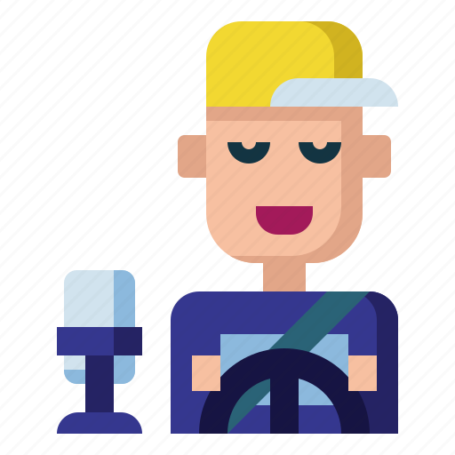 Driver, seatbelt, taxi, steering, professions, and, jobs icon - Download on Iconfinder