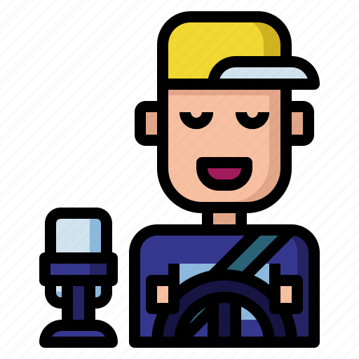 Driver, seatbelt, taxi, steering, professions, and, jobs icon - Download on Iconfinder
