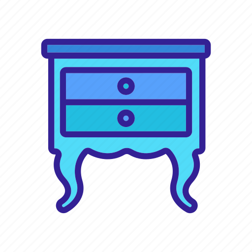 Fashioned, modern, nightstand, old, style, vintage, wooden icon - Download on Iconfinder