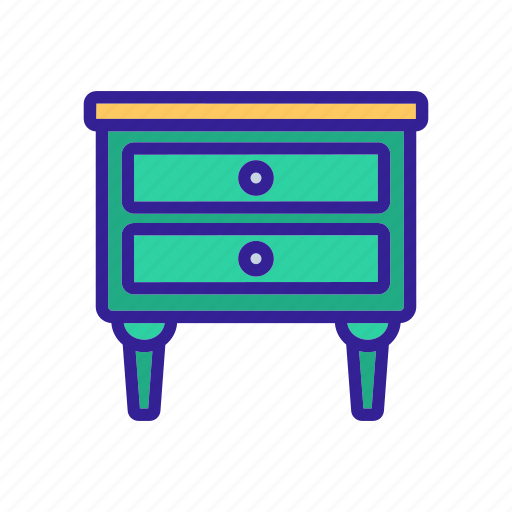 Commode, furniture, modern, nightstand, room, vintage, wooden icon - Download on Iconfinder