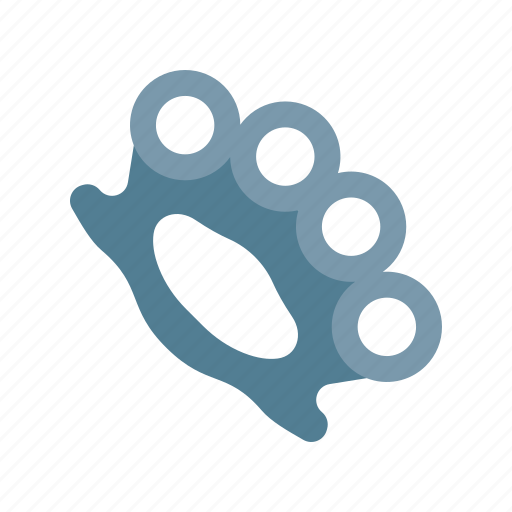 Brass knuckles, metal weapons, knuckle dusters, fist weapons, blunt force weapons, improvised weapons, self-defense tools icon - Download on Iconfinder
