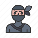 ninja, stealth attire, japanese costume, military uniform, samurai costume, warrior apparel, historical costume, japanese culture