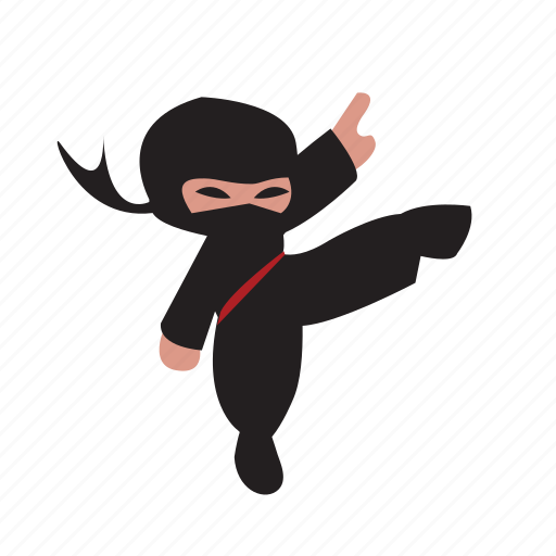 Action, cartoon, fight, fighter, kick, ninja, weapon icon - Download on Iconfinder