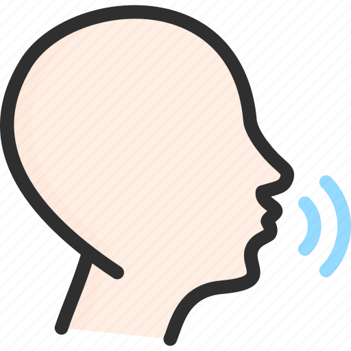 Head, loud, noise, sound, speak, voice, wave icon - Download on Iconfinder