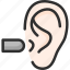 ear, loud, noise, plug, sound, wave 