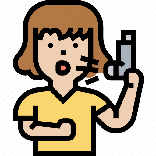 Asthma, allergic, respiratory, inhale, healthcare icon - Download on Iconfinder
