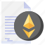 document, ethereum, crypto, commerce, shopping, page, paper 