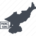 north korea, country map, drawing, plan