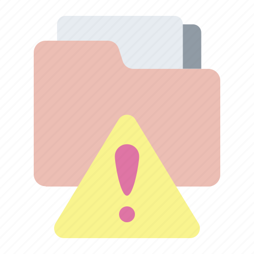 Folder, error, notification, alert, attention icon - Download on Iconfinder