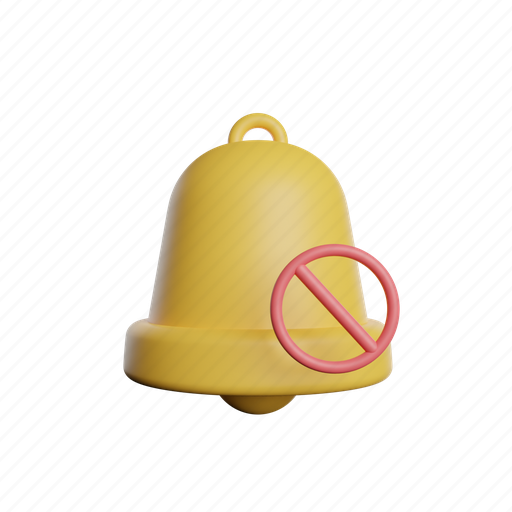 Notification, silent, front, bell, alarm, clock, time 3D illustration - Download on Iconfinder