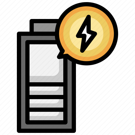 Battery, low, charging, energy, notification icon - Download on Iconfinder