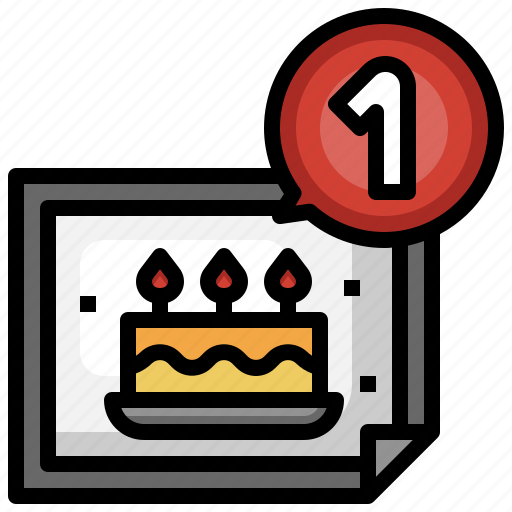 Birthday, notification, candle, cake, party icon - Download on Iconfinder