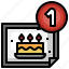 birthday, notification, candle, cake, party 