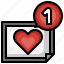 heart, notification, like, love 