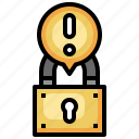 padlock, notification, security, system, lock, safety