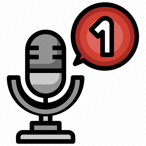 Podcast, alert, microphone, notification, electronics icon - Download on Iconfinder