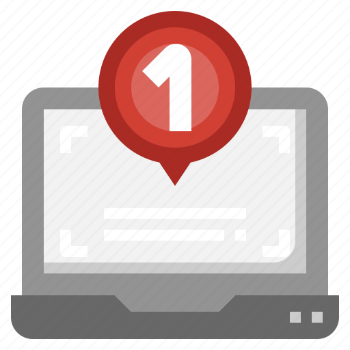 Laptop, chat, notification, communications icon - Download on Iconfinder