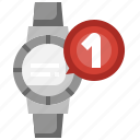 smartwatch, notification, time, alarm