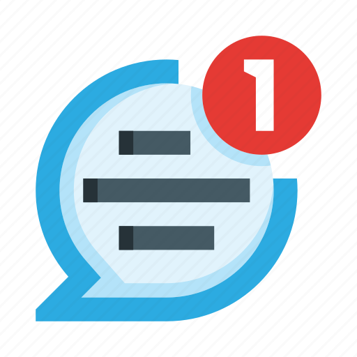 Notification, unread, new message, chat bubble icon - Download on Iconfinder
