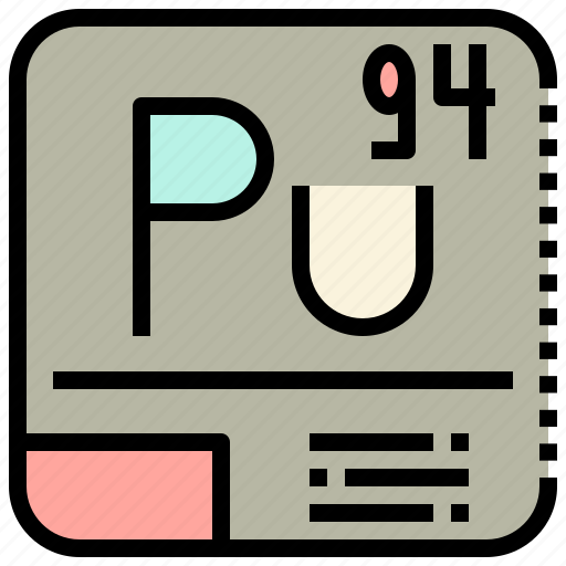 Plutonium, atom, atomic, chemistry, element, mendeleev icon - Download on Iconfinder