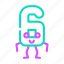 six, number, character, cute, font, funny 