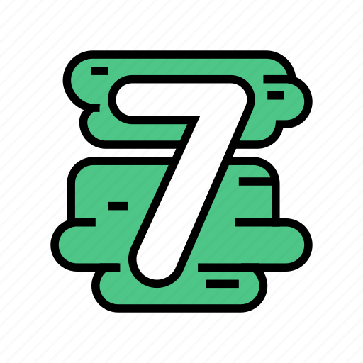 Seven, number, numbers, numeral, title icon - Download on Iconfinder