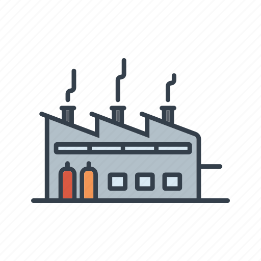 Building, factory, industrial, industry, manufacturing, production icon - Download on Iconfinder