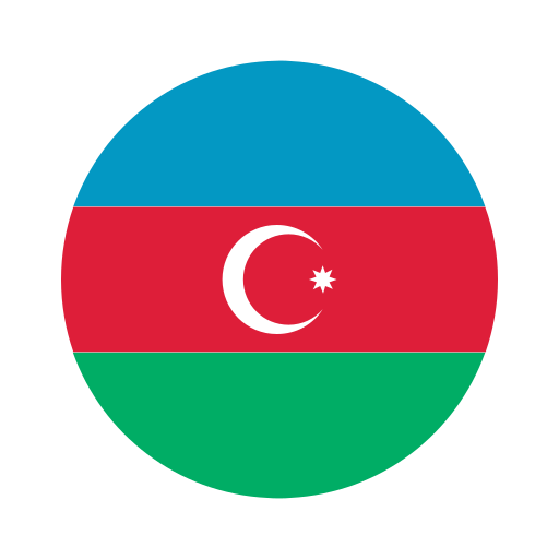 Azerbaijan, asia, circle, country, flag, nation, national icon - Free download
