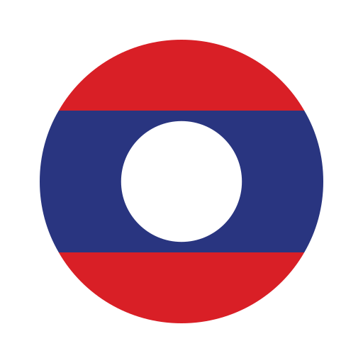 Laos, asia, circle, country, flag, nation, national icon - Free download