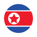 north korea, asia, circle, country, flag, nation, national