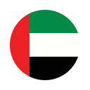 uae, asia, circle, country, flag, nation, national