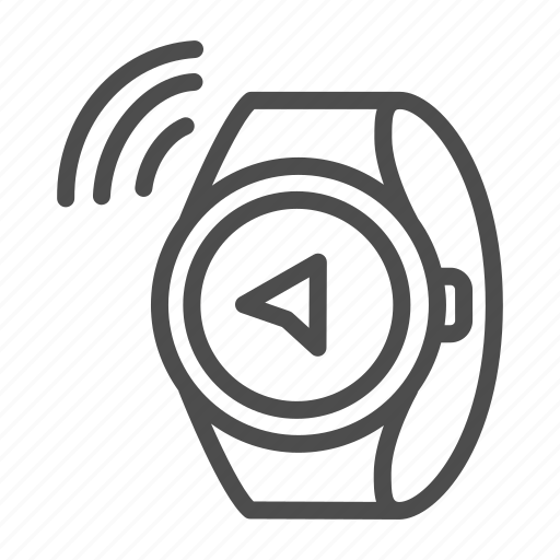 Watch, map, compass, navigation, pointer, wave, wireless icon - Download on Iconfinder
