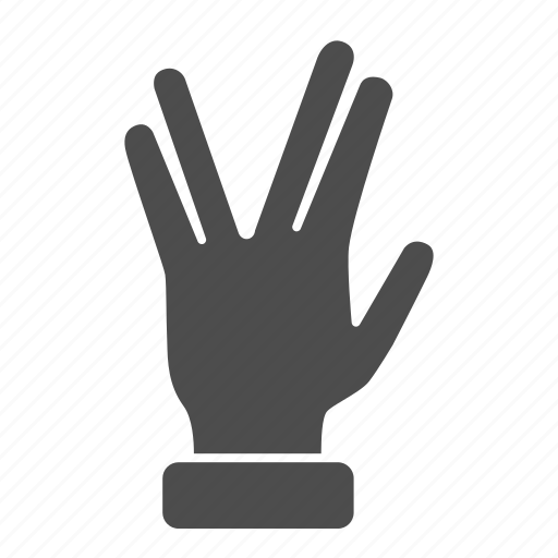 Human, gesture, four, hello, hand, fingers icon - Download on Iconfinder