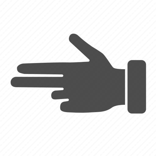 Three, human, palm, gesture, finger, hand icon - Download on Iconfinder
