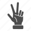 three, human, palm, hand, gesture, count, finger 