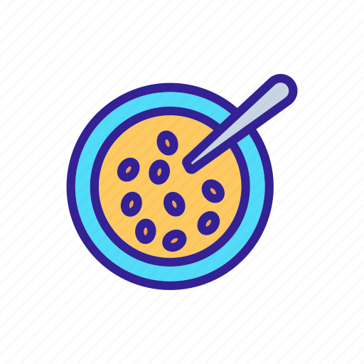 Food, healthy, liquid, oatmeal, plate, top, view icon - Download on Iconfinder