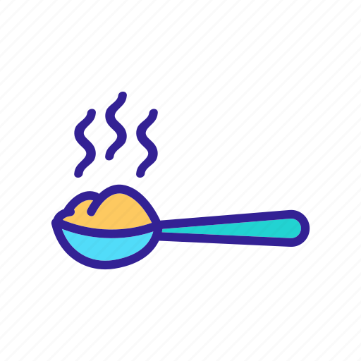 Cooked, food, healthy, hot, oatmeal, porridge, spoon icon - Download on Iconfinder
