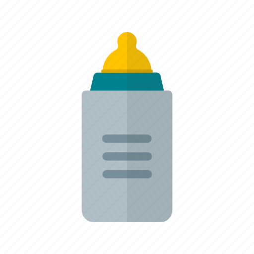 Baby, bottle, food, glass, infant, milk, white icon - Download on Iconfinder