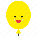 balloon, emoji, emoticon, face, happy, shape, smiley