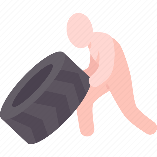 Tire, flip, strength, training, exercise icon - Download on Iconfinder