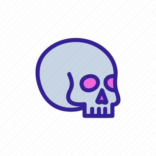 Art, contour, magic, occult, skull, white icon - Download on Iconfinder