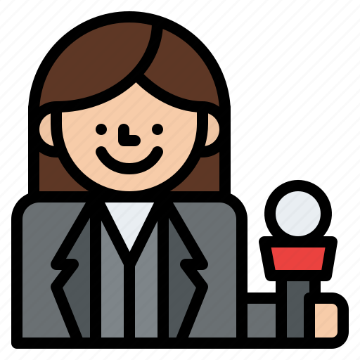 Job, occupation, profession, reporter icon - Download on Iconfinder